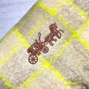 Coach CK713 Classic Plaid Oversized Muffler, Ivory